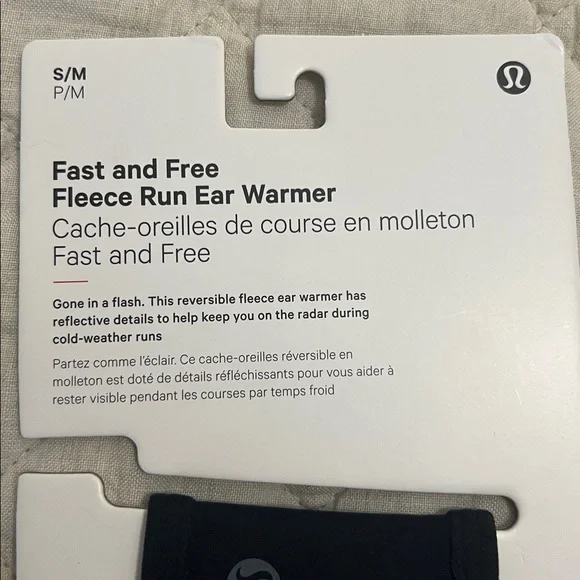 Lululemon Fast and Free Fleece Run Ear Warmer, S/M - Picture 2 of 4